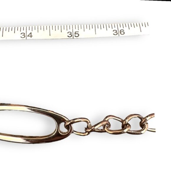 Women’s Silver Open Oval Adjustable Fashion Chain Belt L - 3X 35” - 49” - Picture 3 of 4